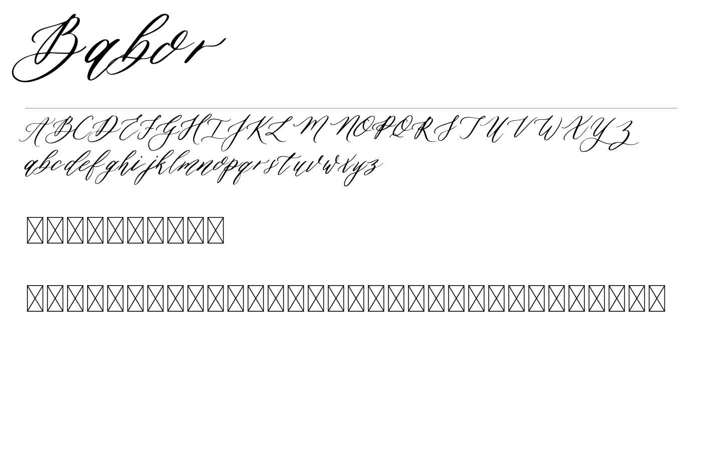 Babor Font preview