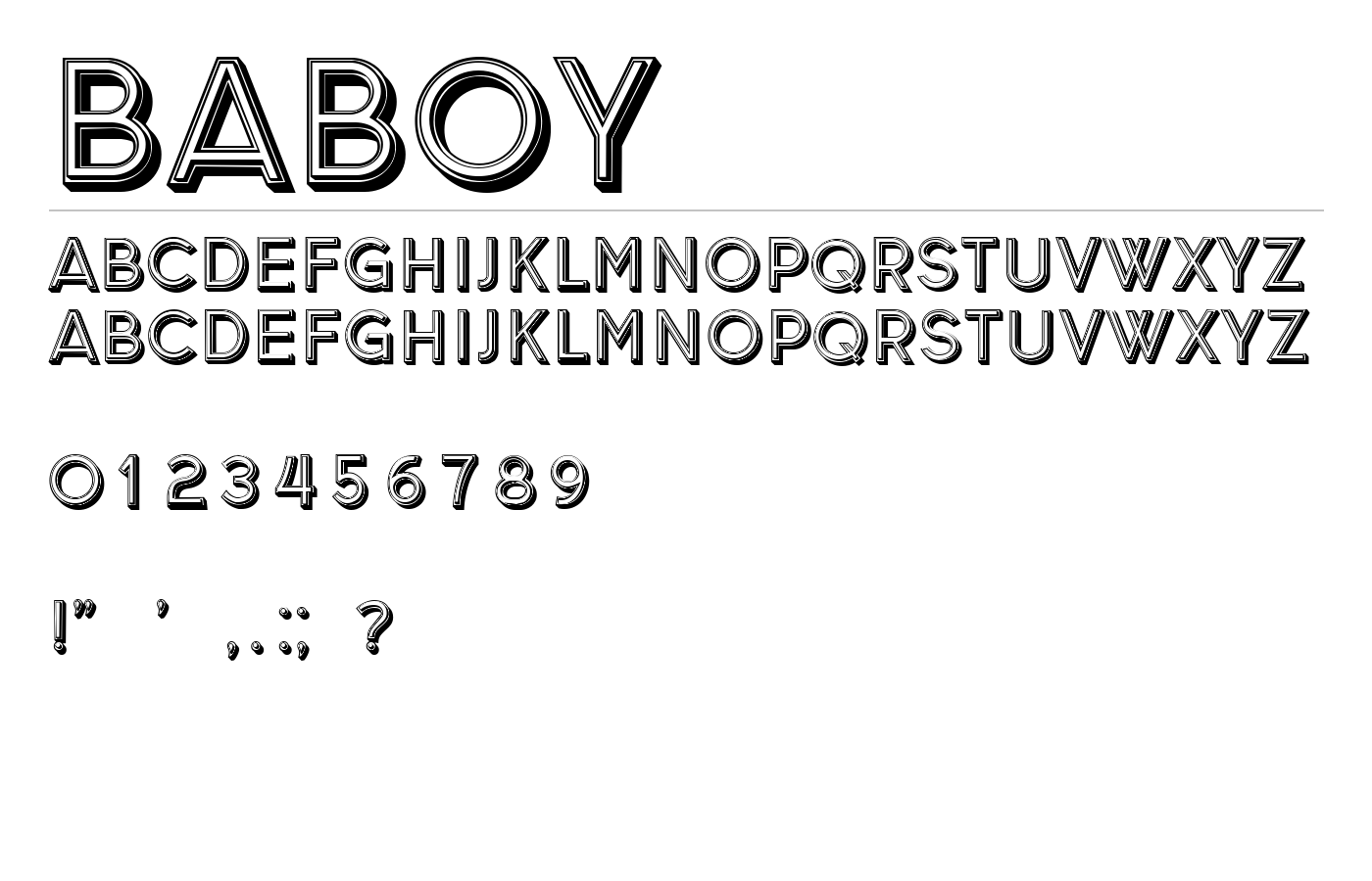 Baboy Font preview