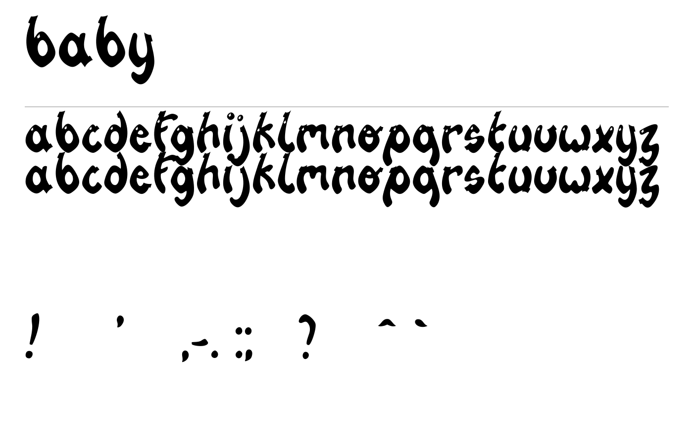 Baby Font preview