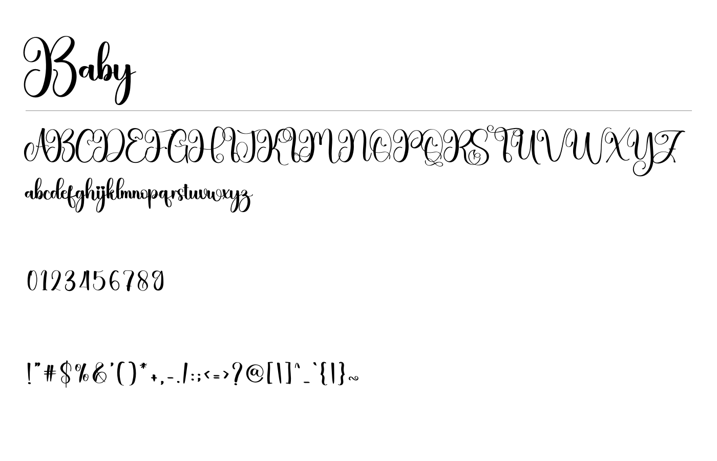 Baby Font preview