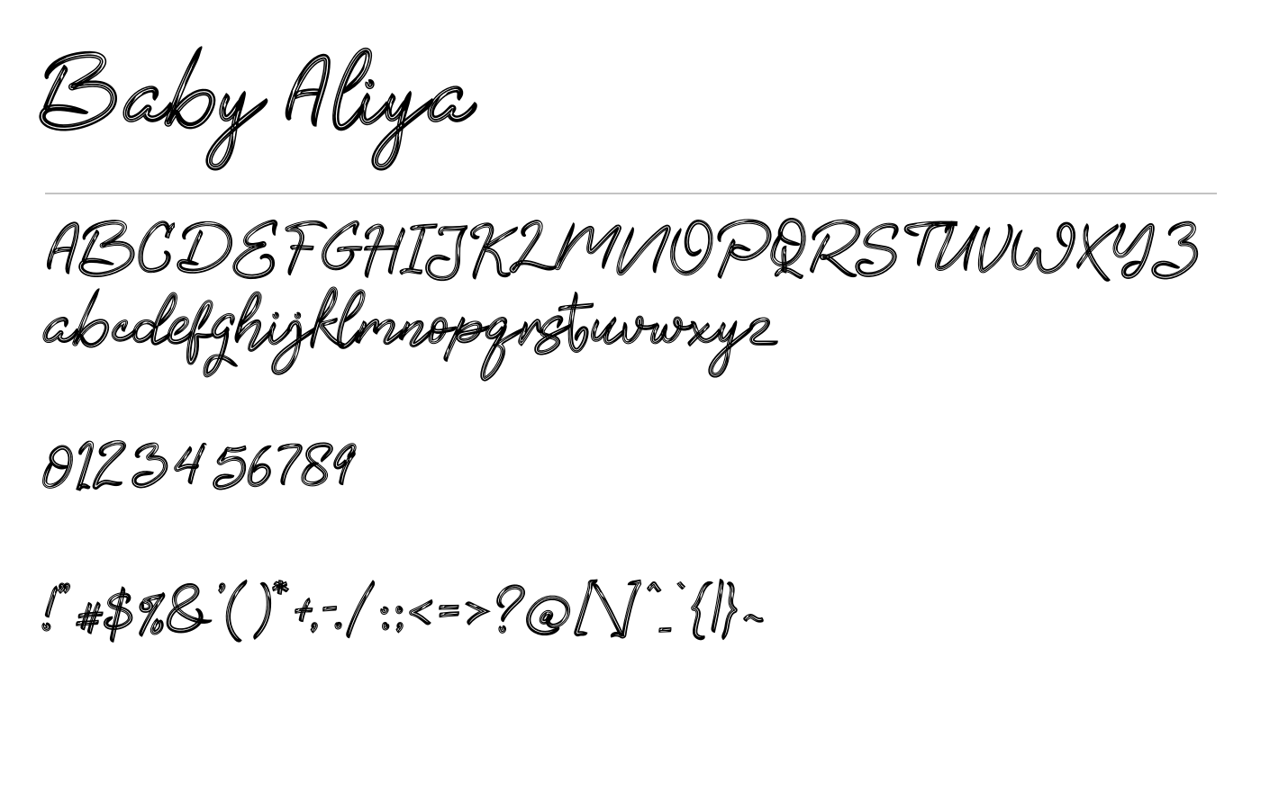 Baby Aliya Font preview