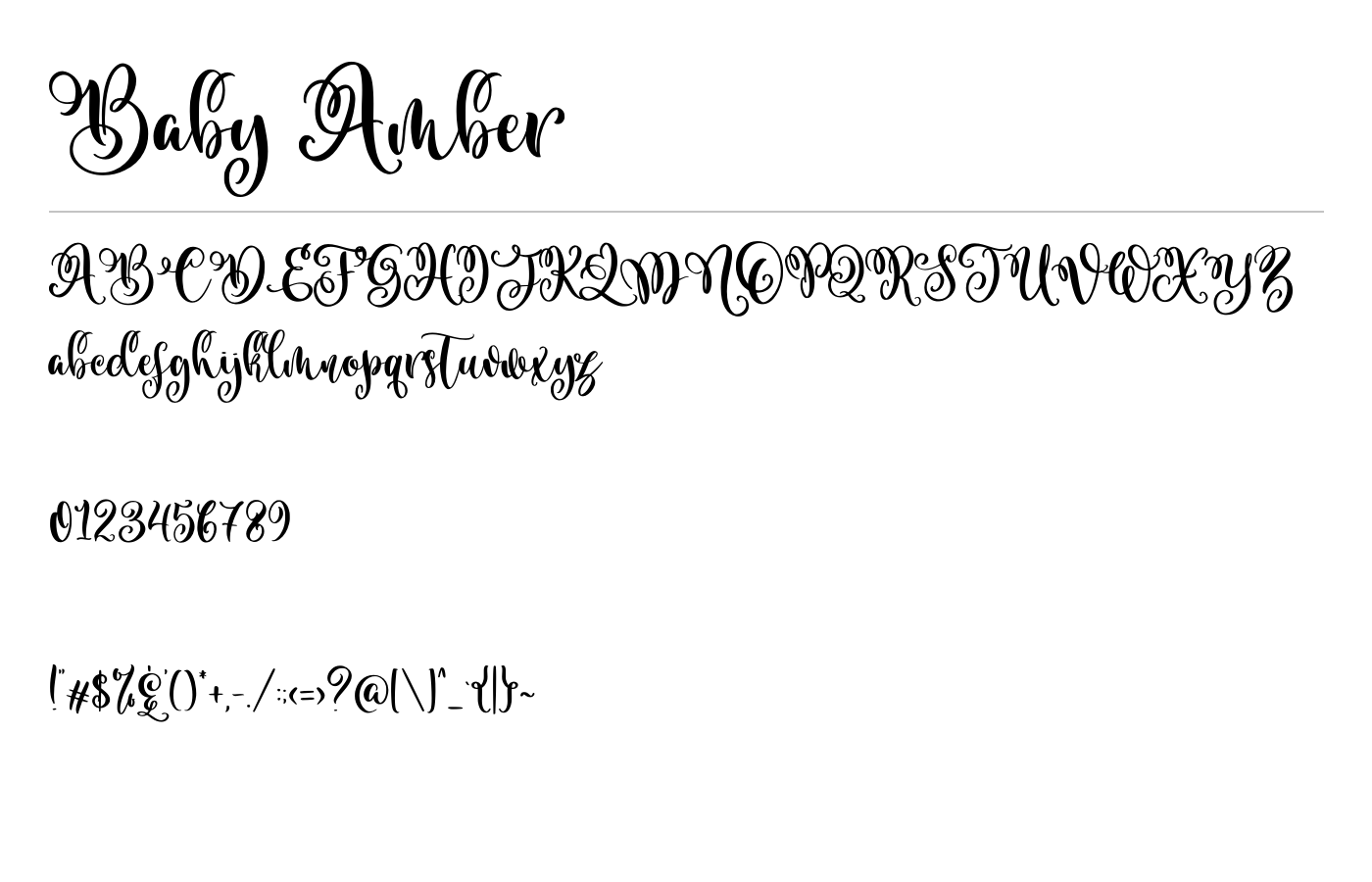 Baby Amber Font preview