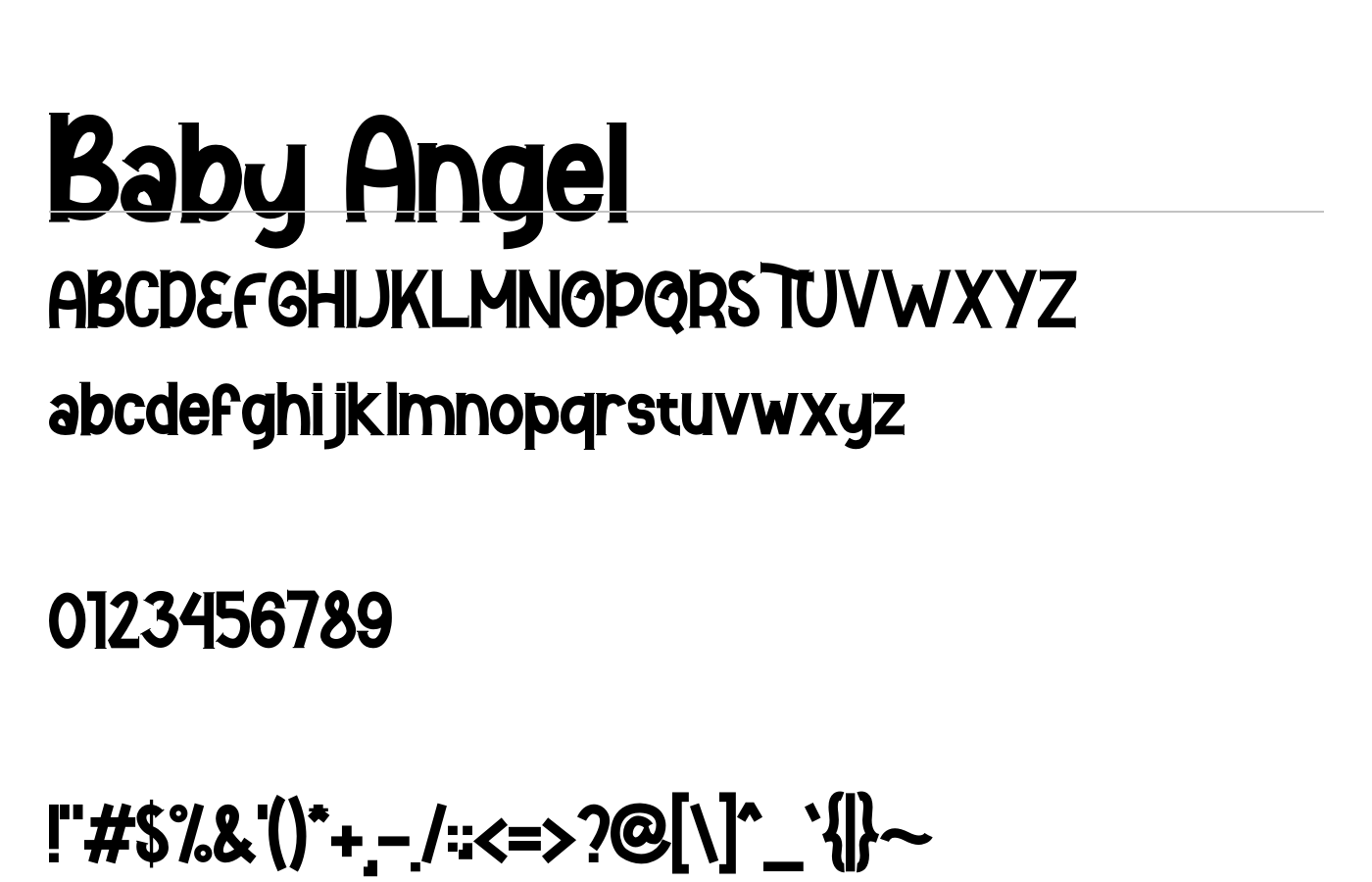 Baby Angel Font preview