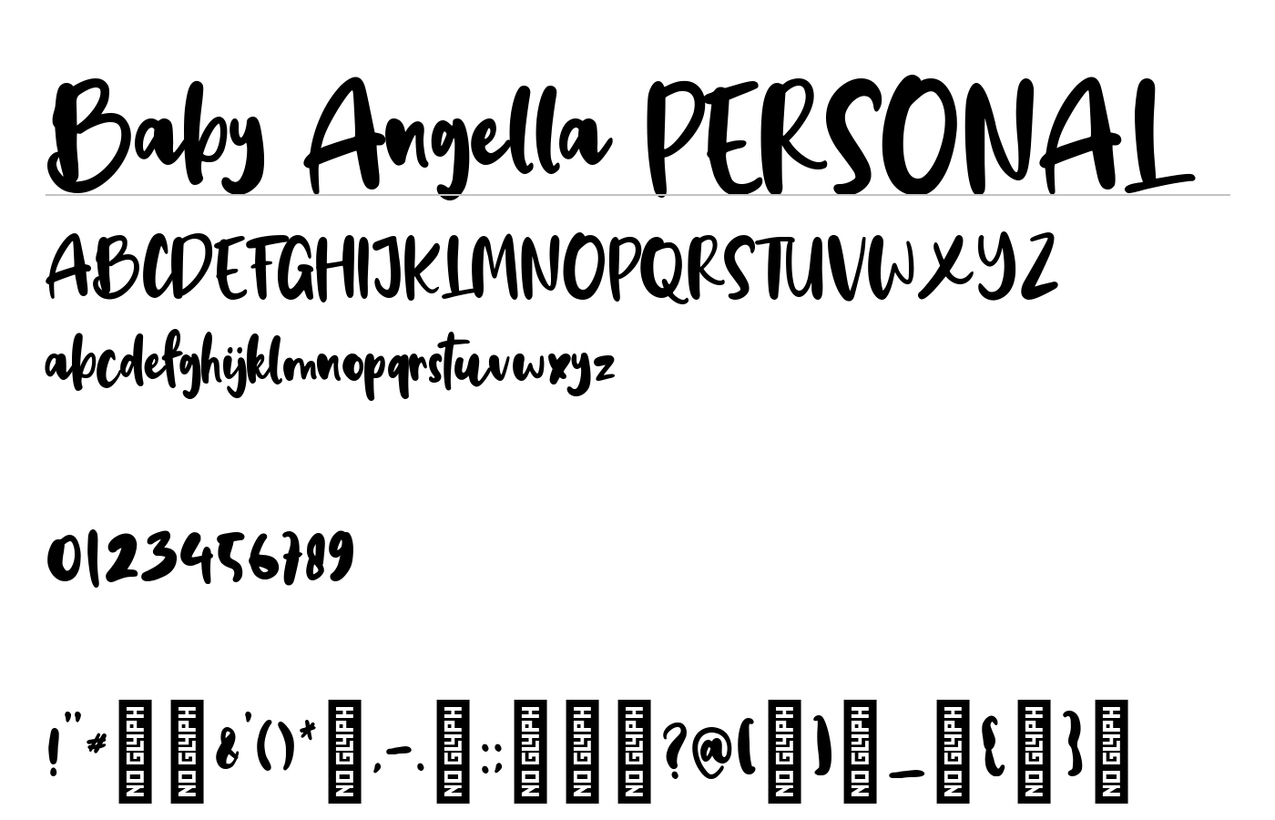 Baby Angella Font preview