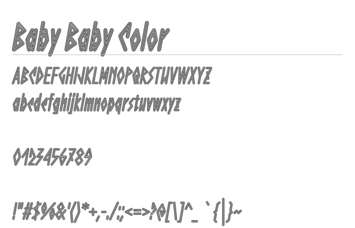 Baby Baby Color Font preview