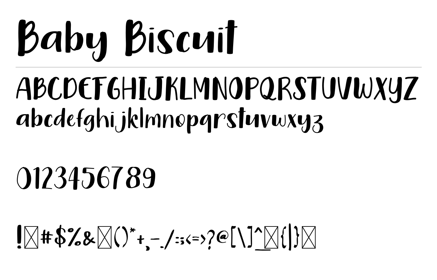 Baby Biscuit Font preview