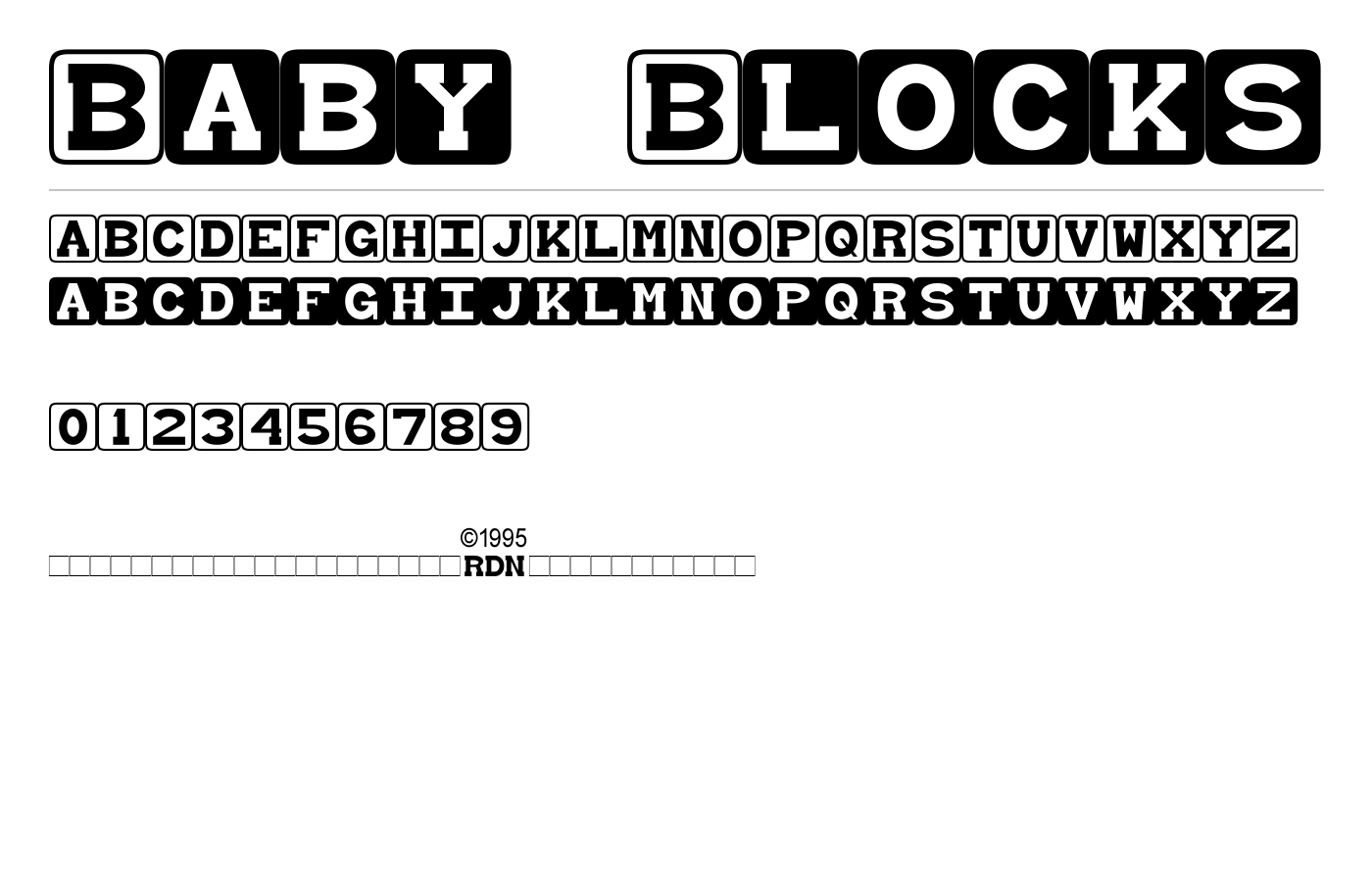 Baby Blocks Font preview