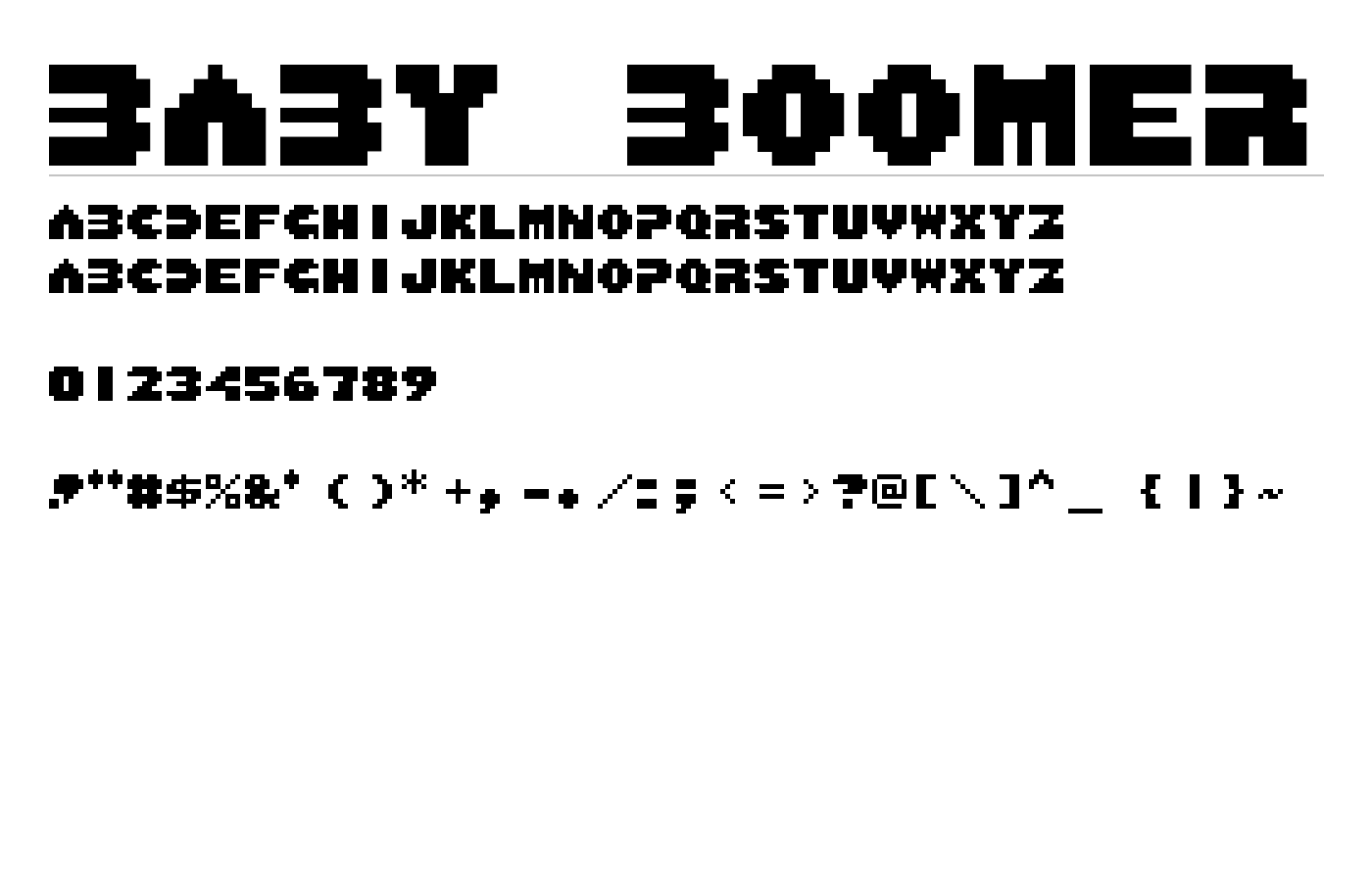 Baby Boomer Font preview