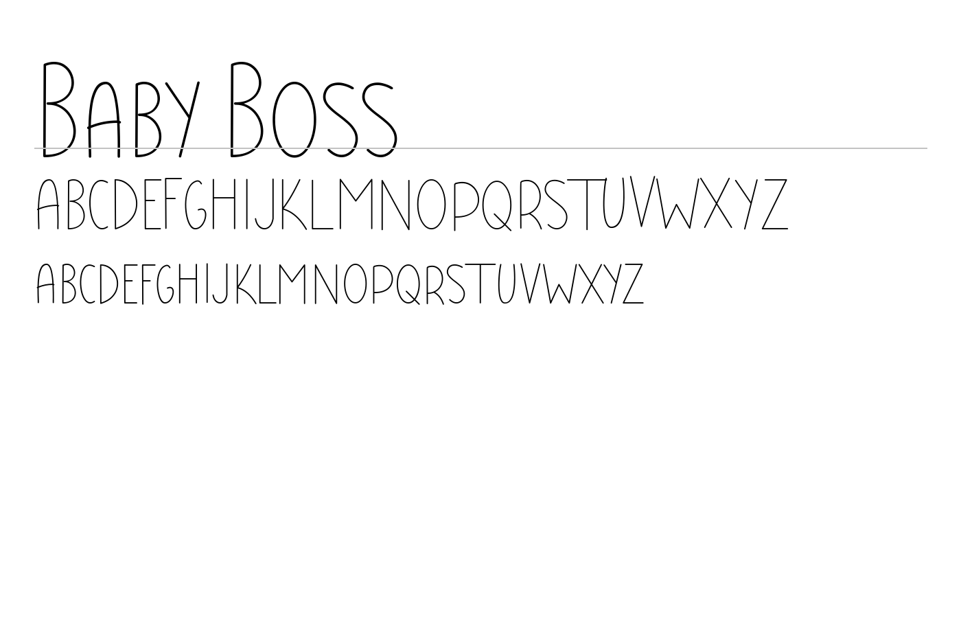 Baby Boss Font preview