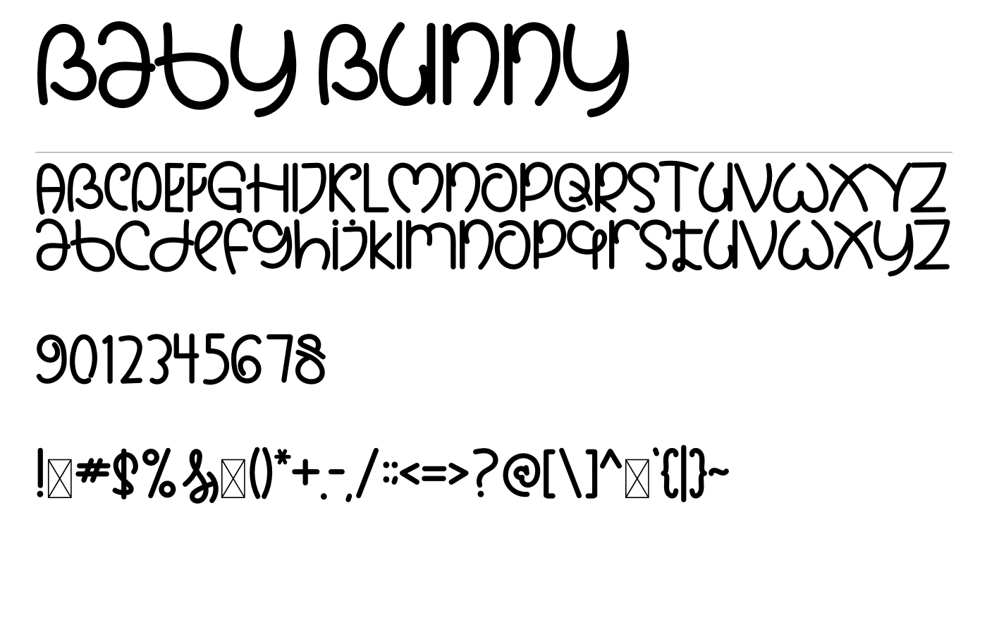 Baby Bunny Font preview