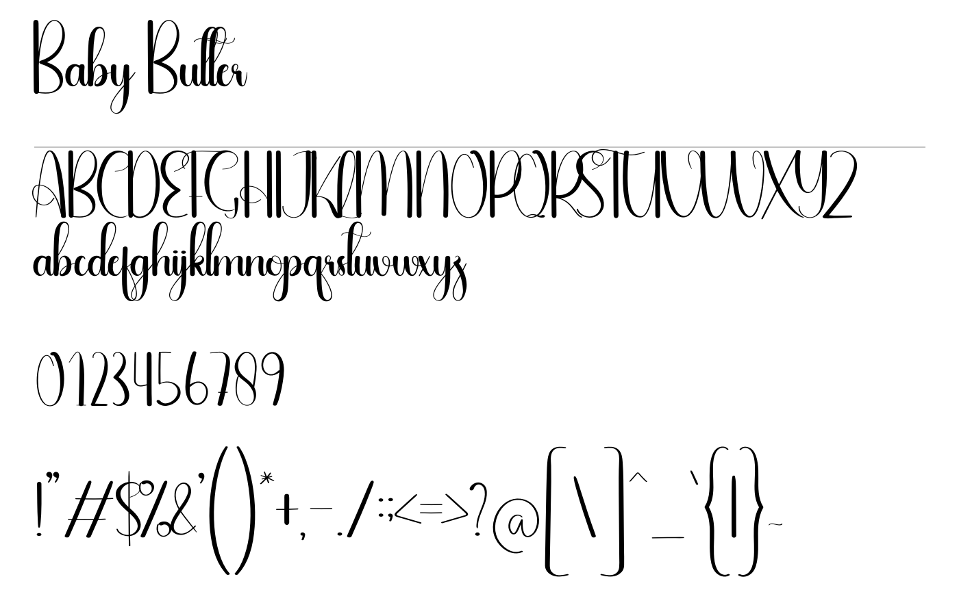 Baby Butter Font preview