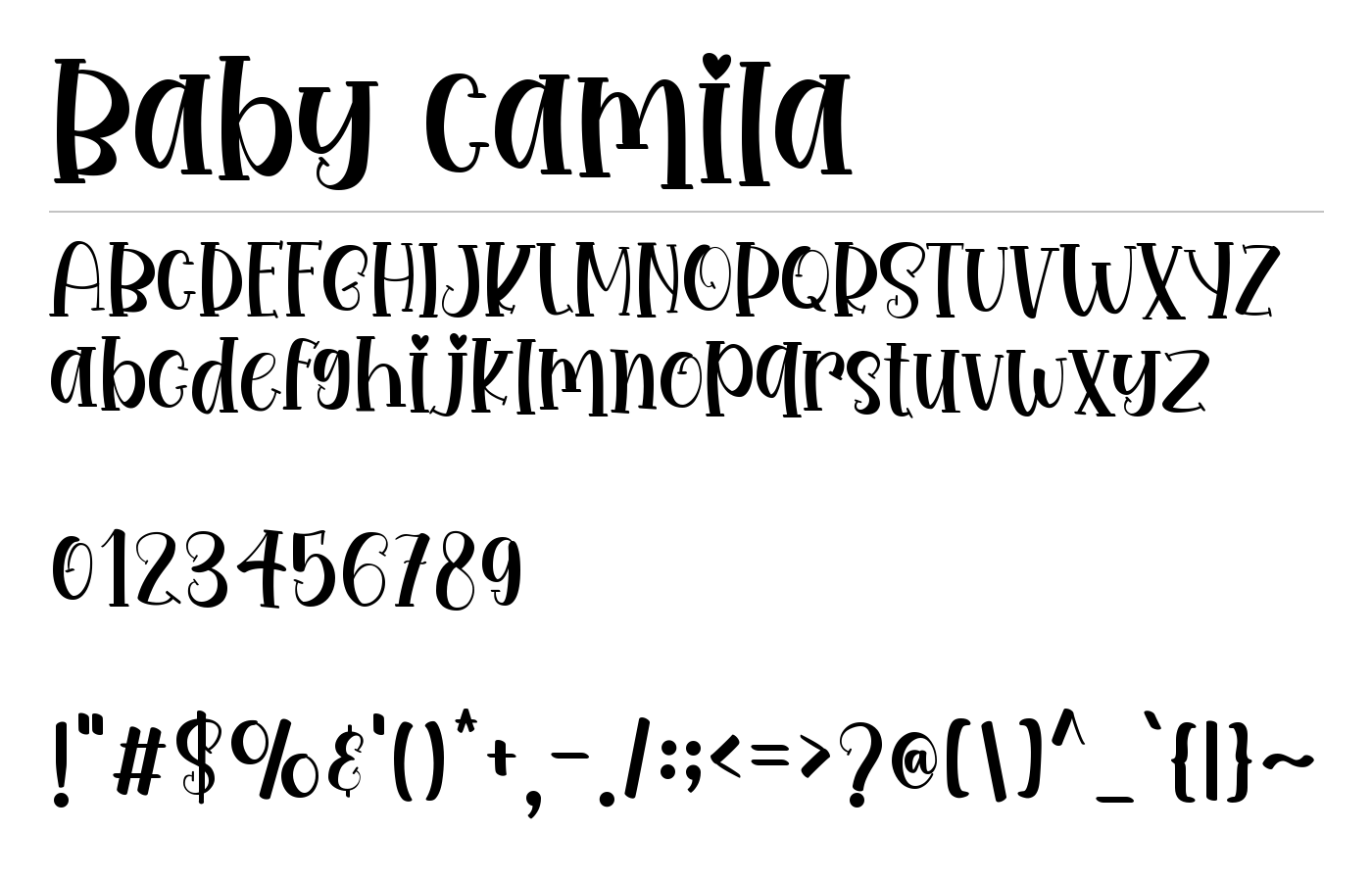 Baby Camila Font preview