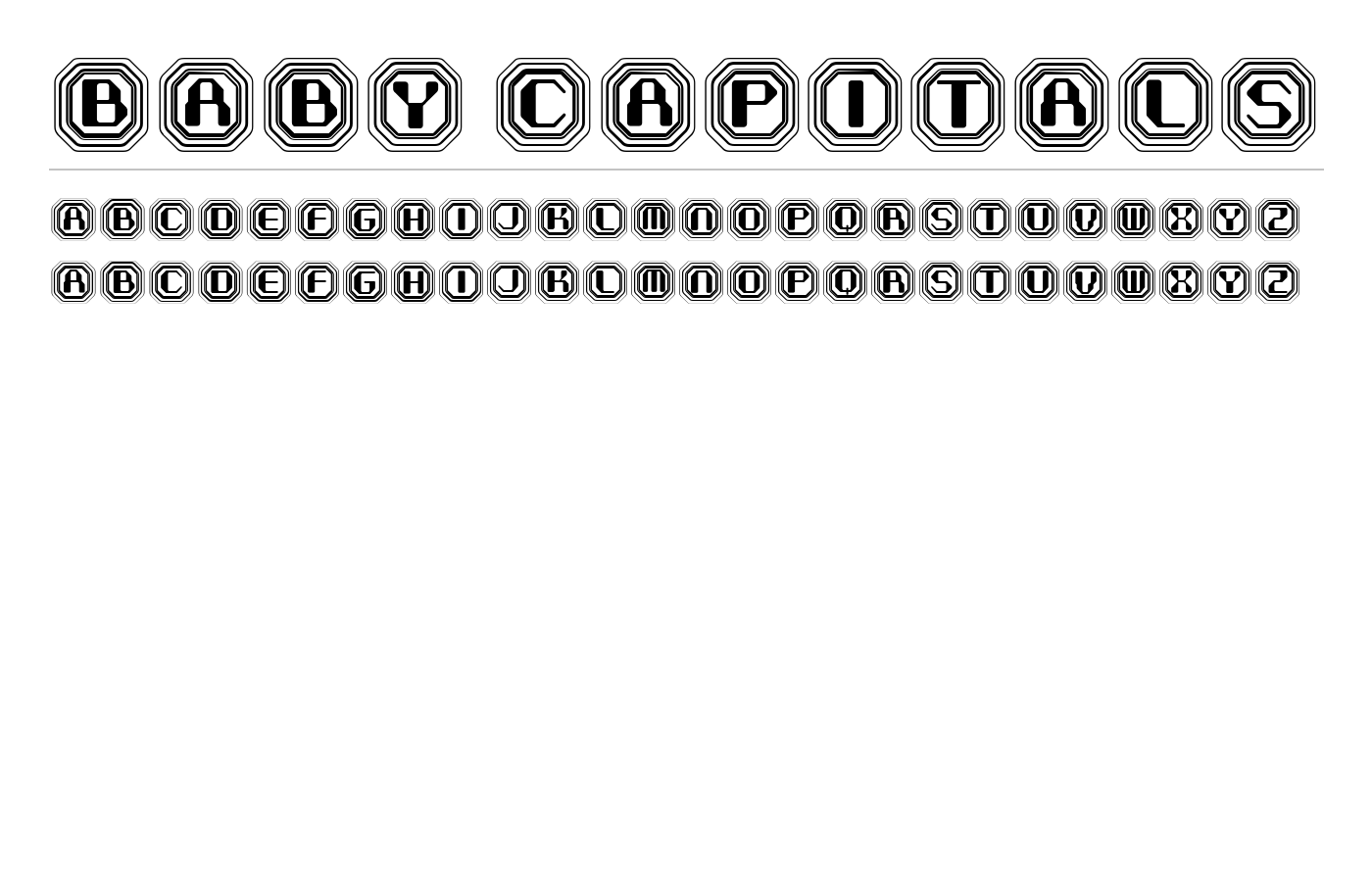 Baby Capitals Font preview