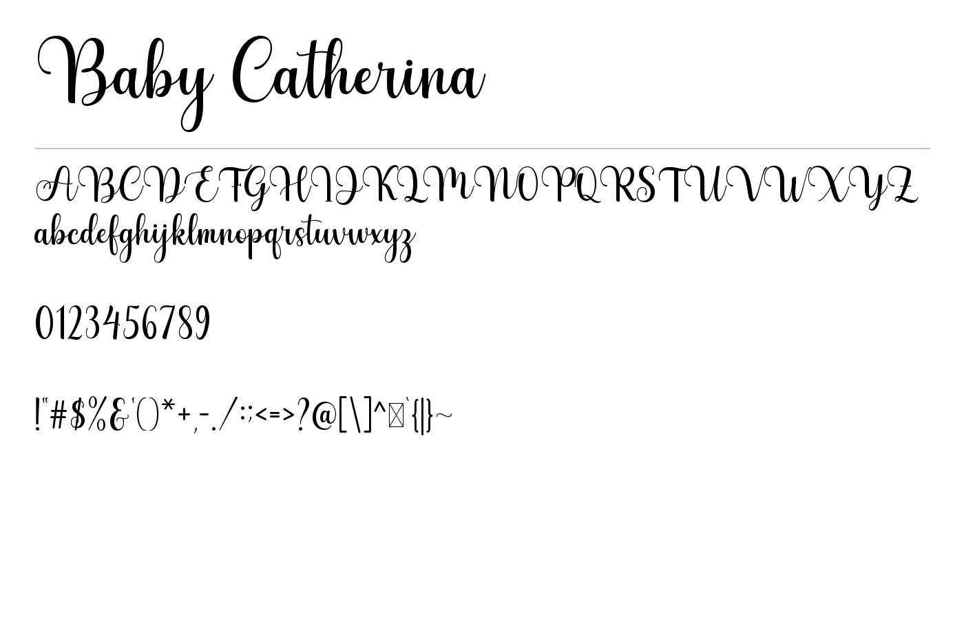 Baby Catherina Font preview