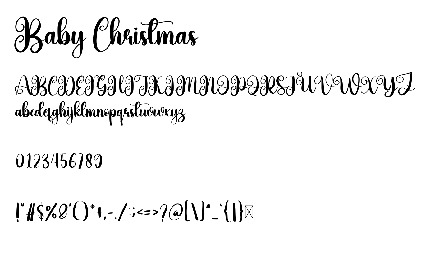Baby Christmas Font preview