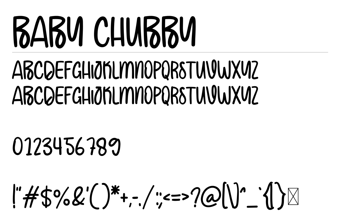 Baby Chubby Font preview