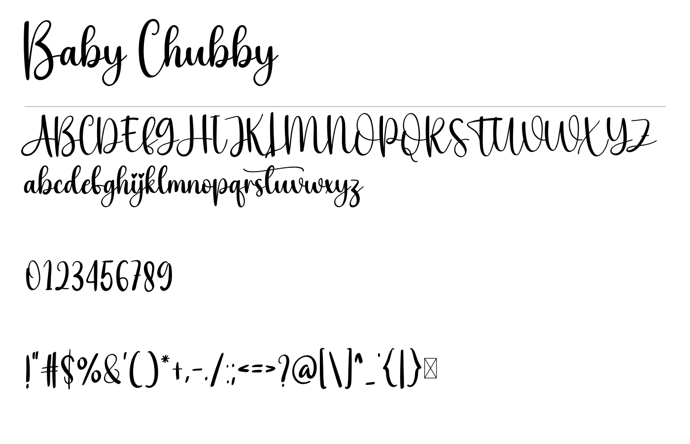 Baby Chubby Font preview
