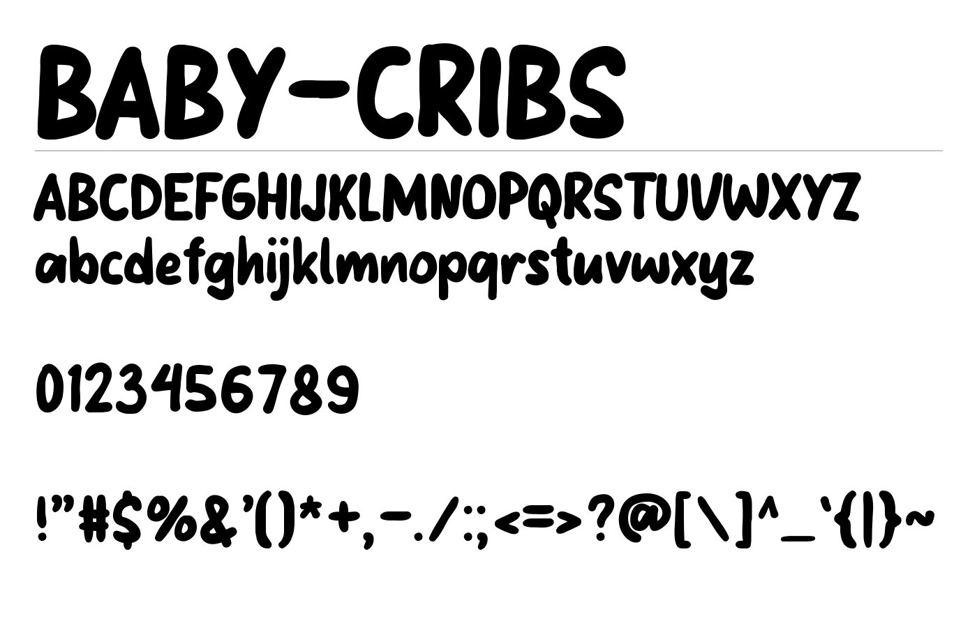 BABY-CRIBS Font preview