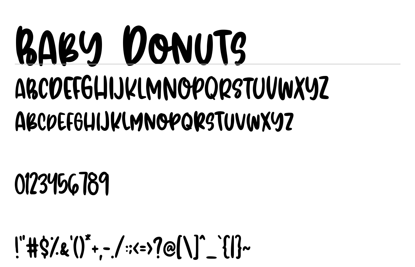 Baby Donuts Font preview