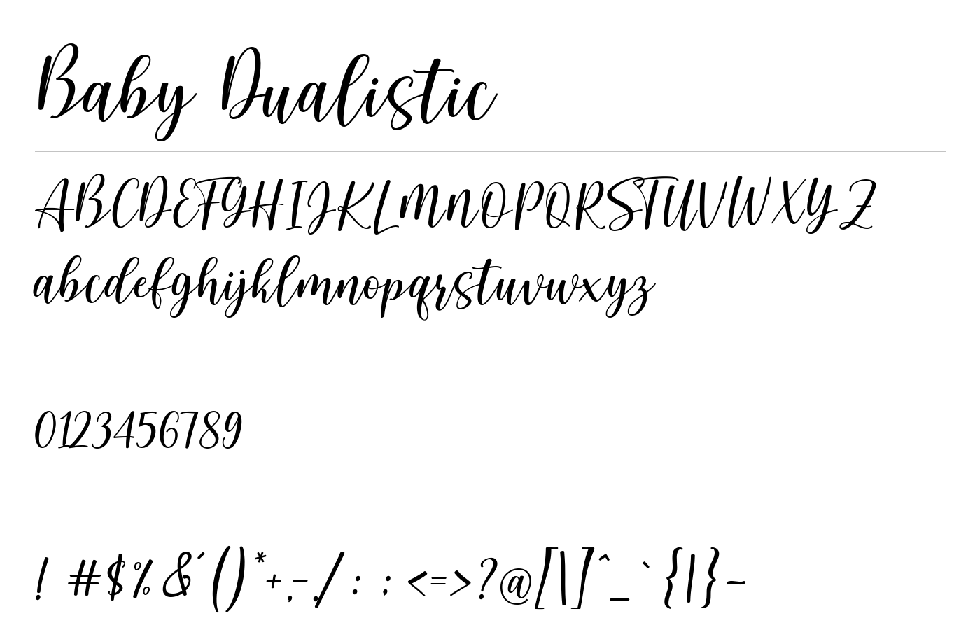 Baby Dualistic Font preview