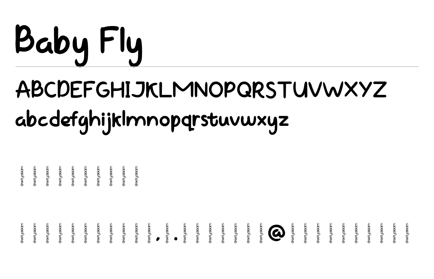Baby Fly Font preview