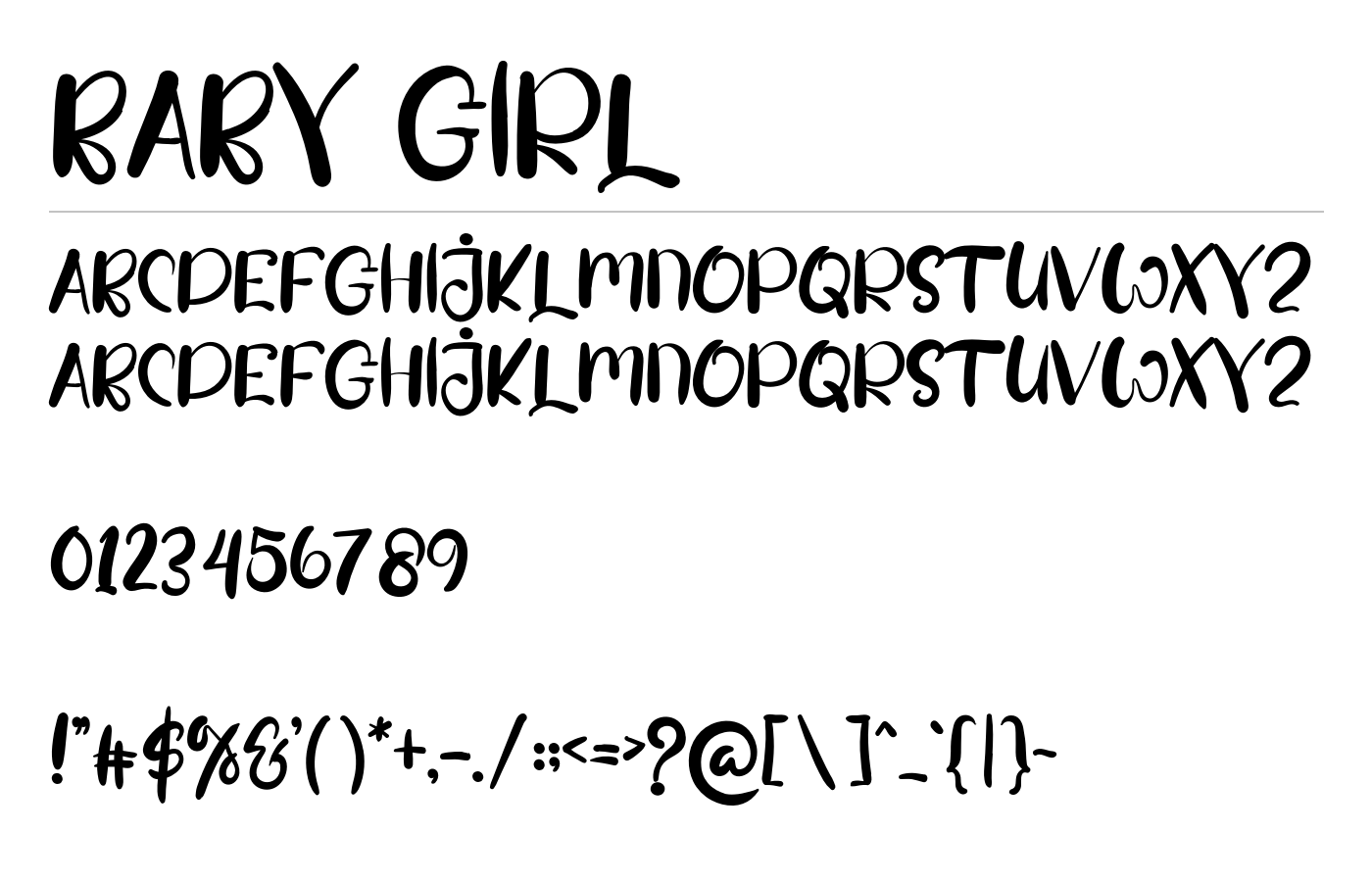 Baby Girl Font preview