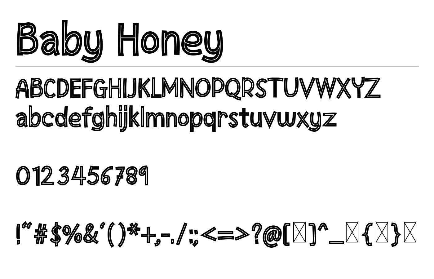 Baby Honey Font preview