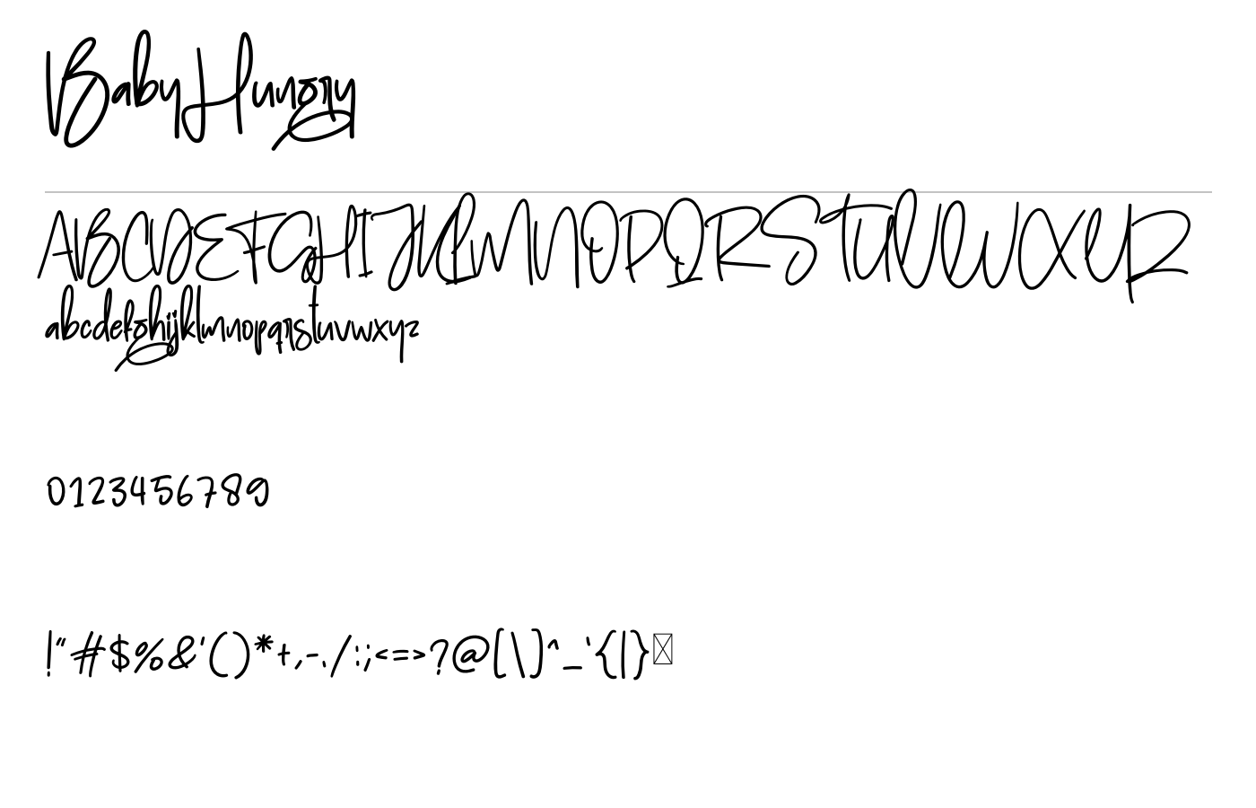 Baby Hungry Font preview