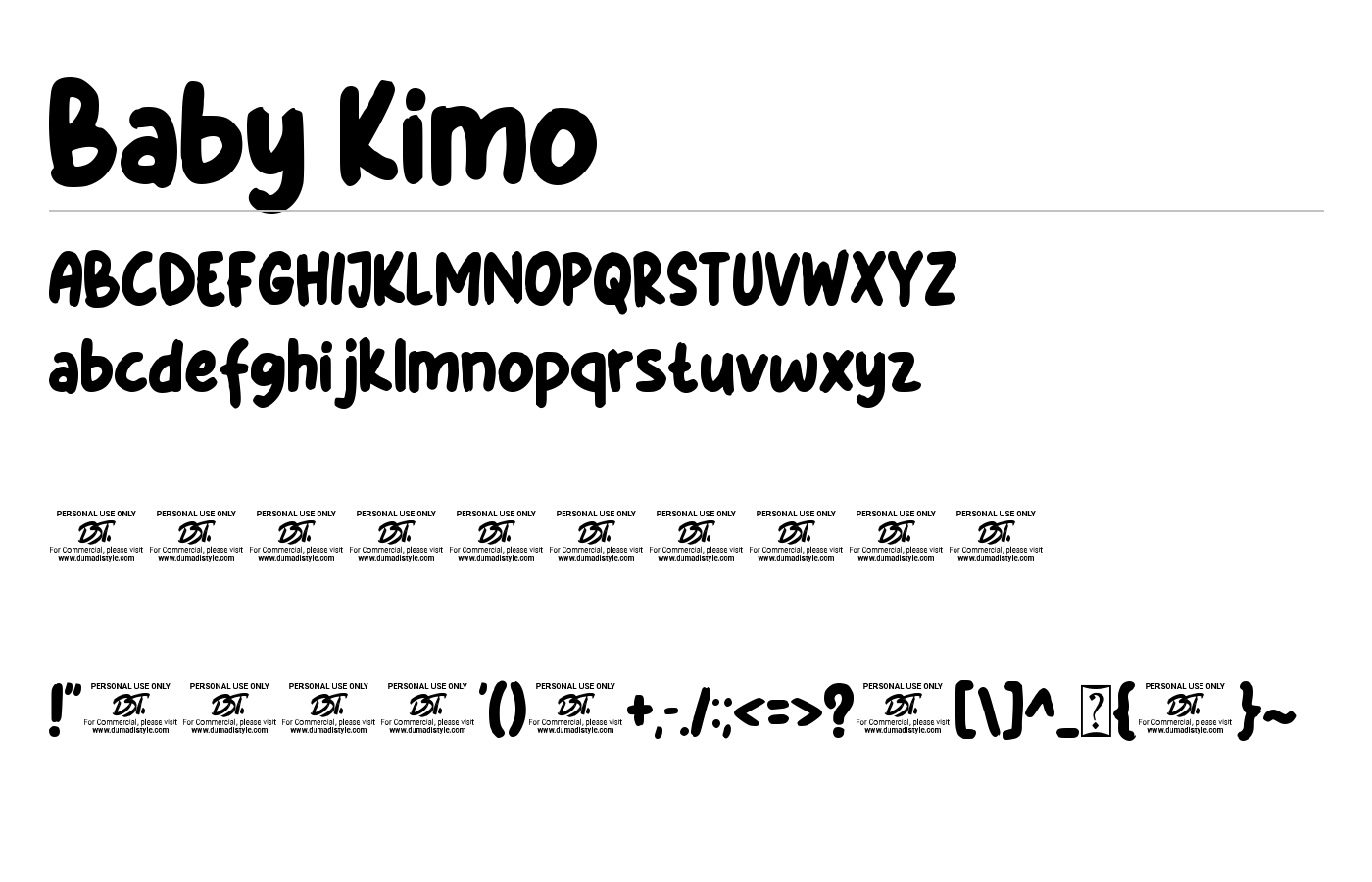 Baby Kimo Font preview