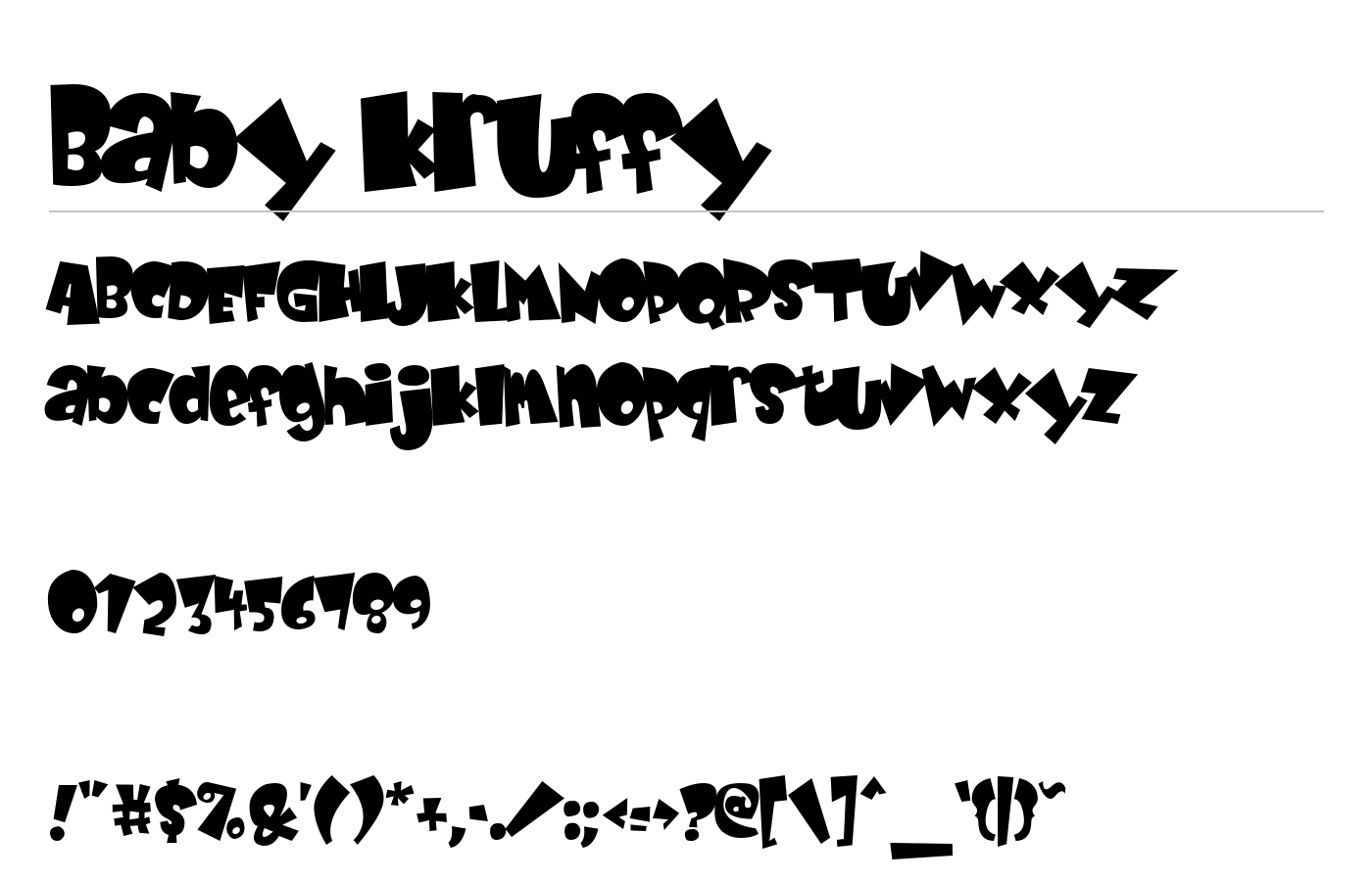 Baby Kruffy Font preview