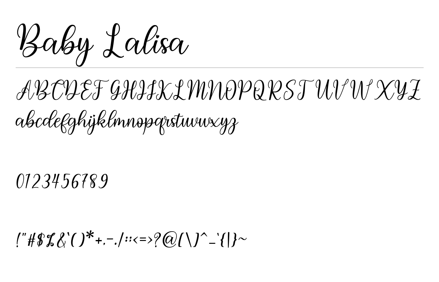 Baby Lalisa Font preview