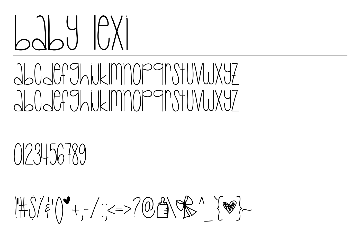 Baby Lexi Font preview