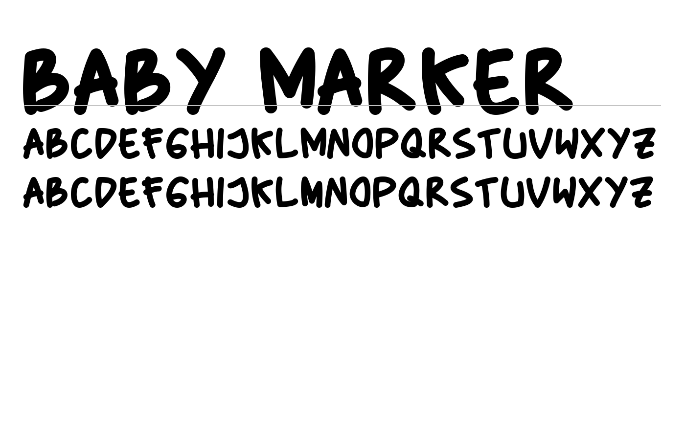 Baby Marker Font preview