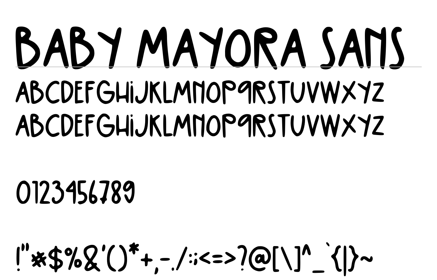 Baby Mayora Sans Font preview