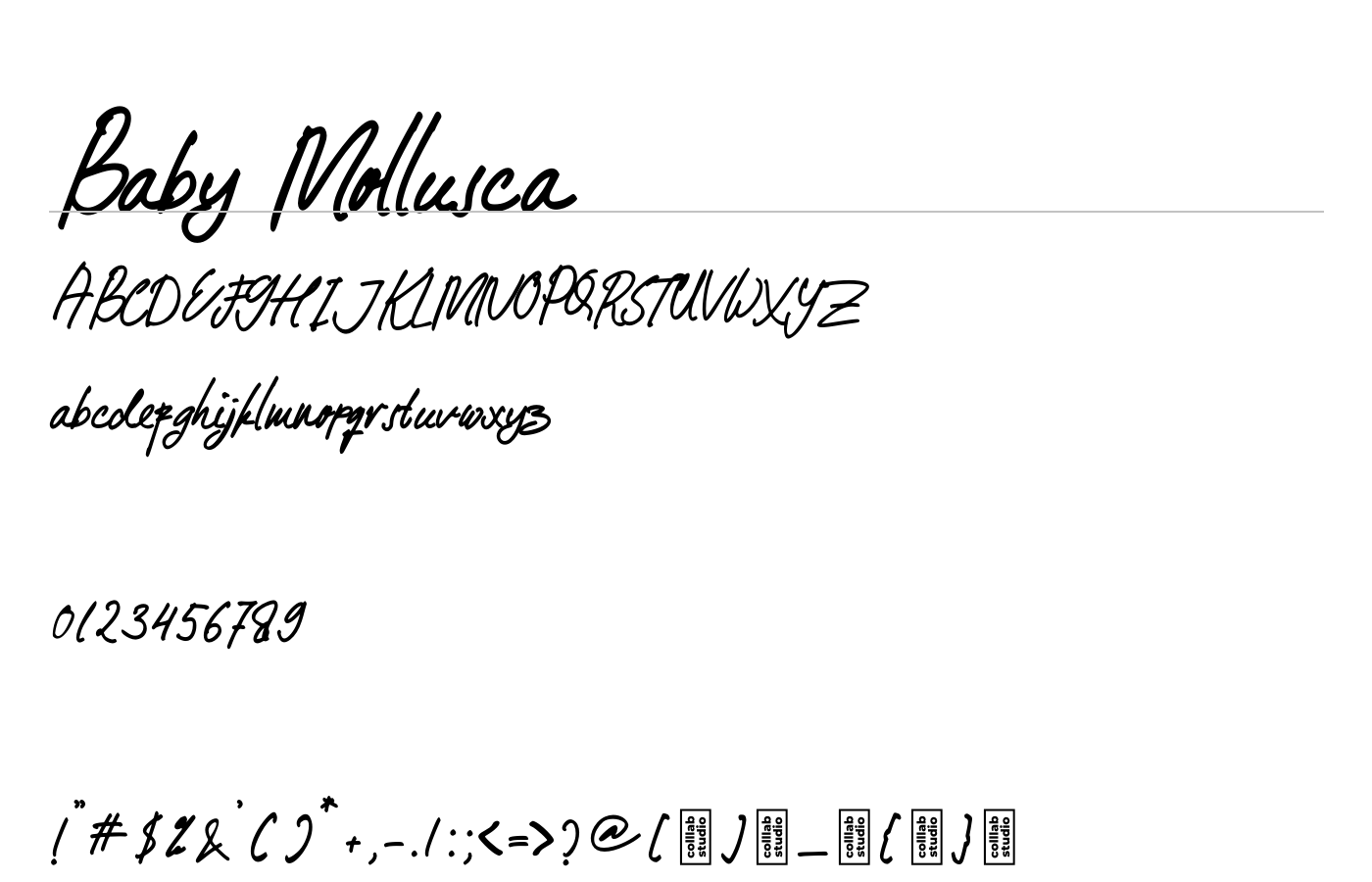 Baby Mollusca Font preview