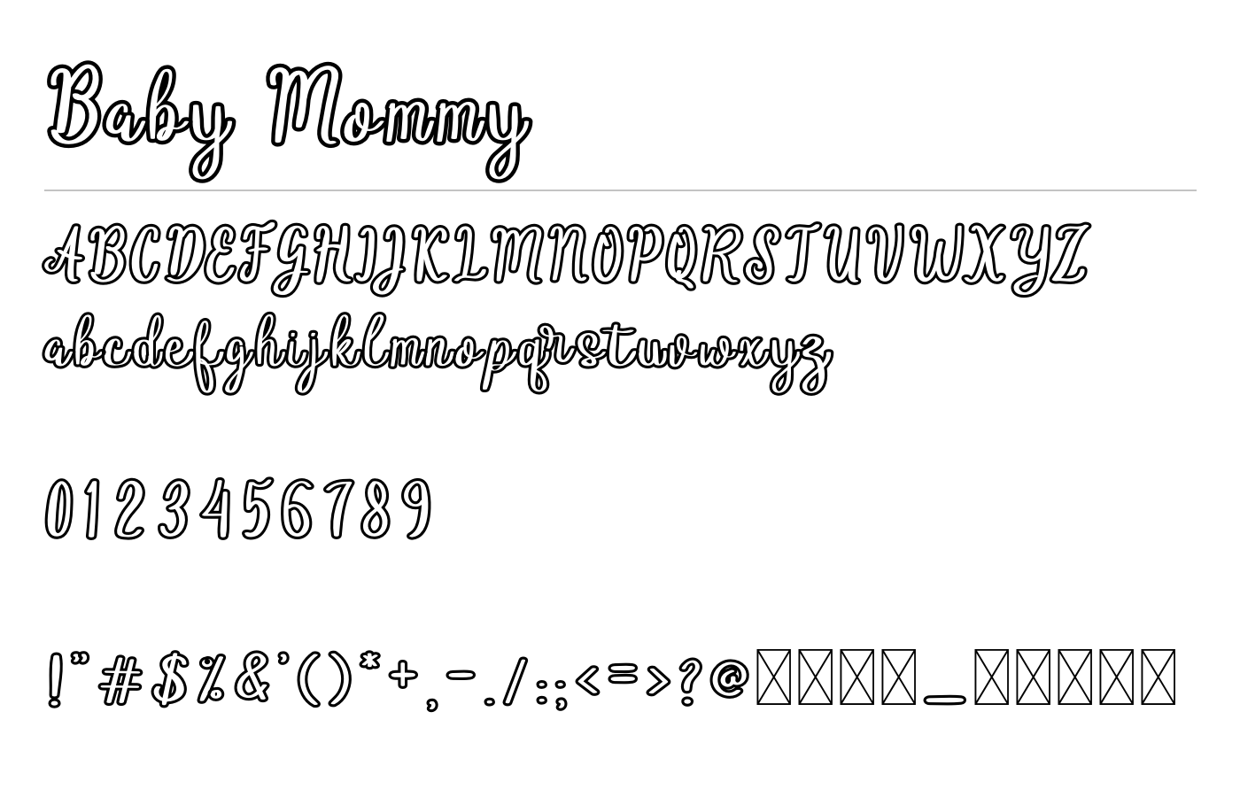 Baby Mommy Font preview