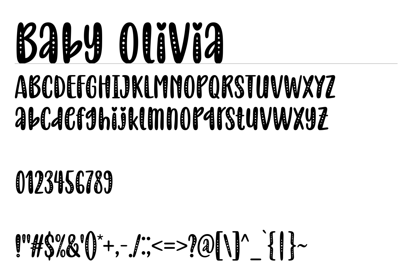 Baby Olivia Font preview