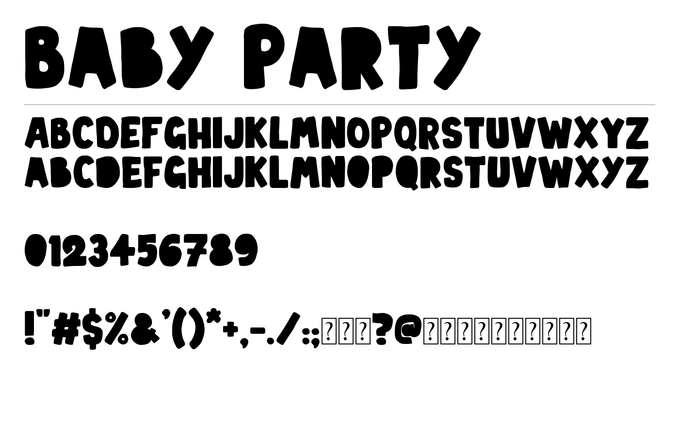Baby Party Font preview