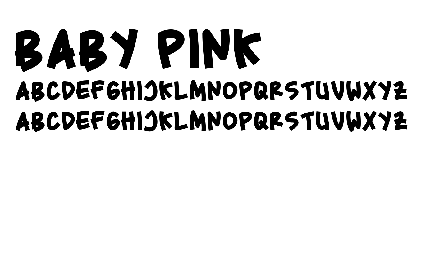 Baby Pink Font preview
