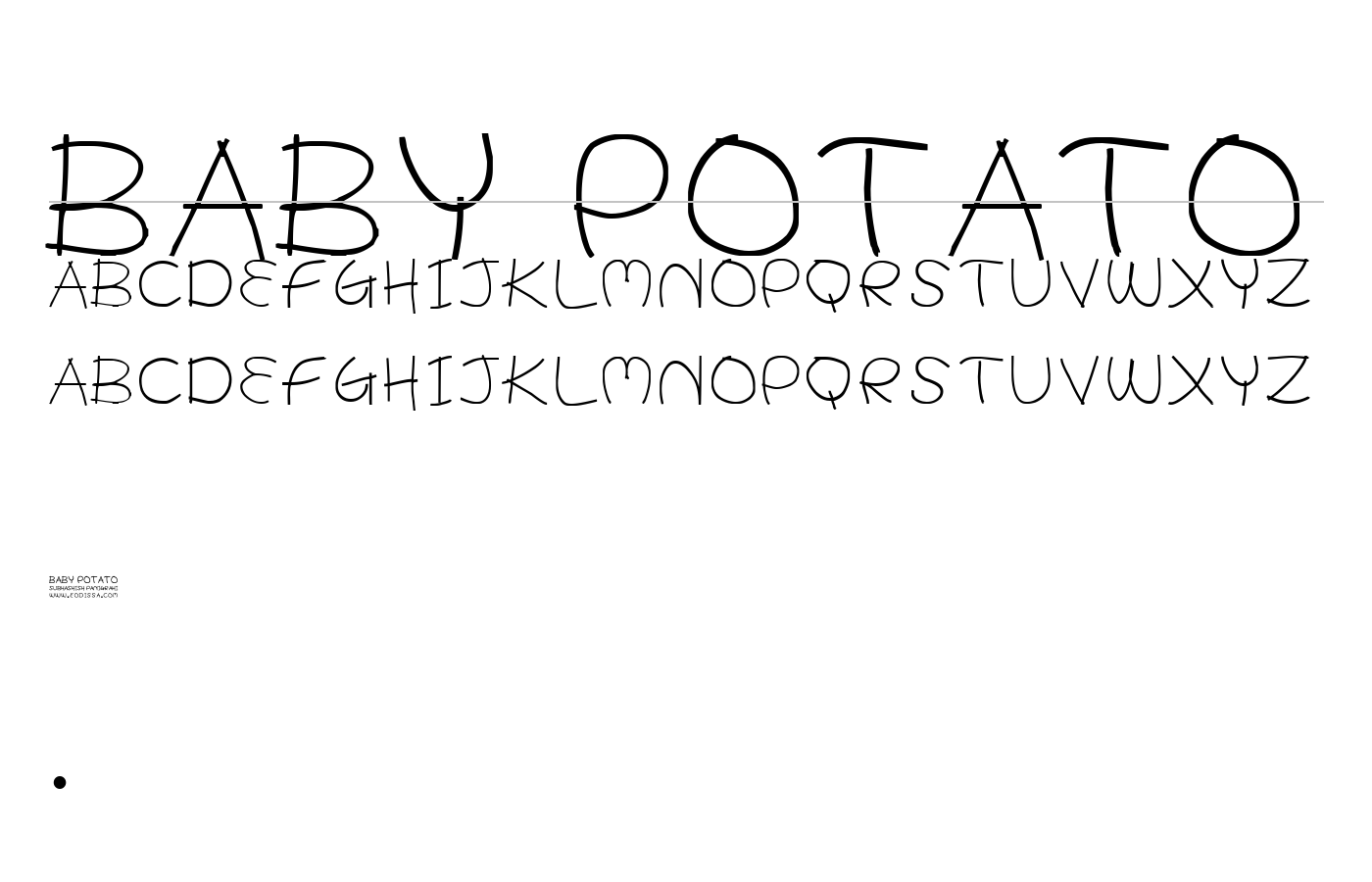 BABY POTATO Font preview