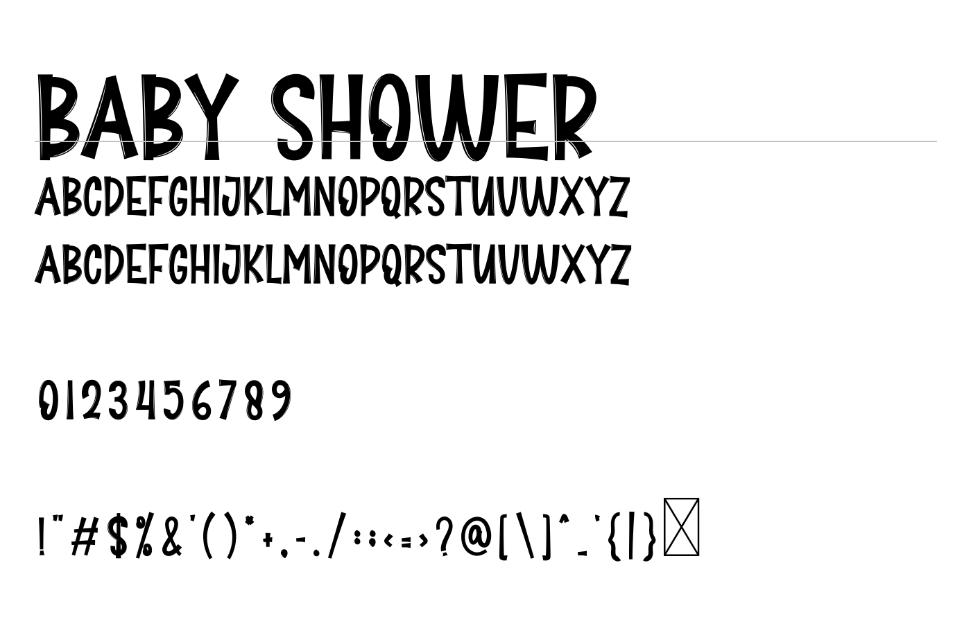 Baby Shower Font preview