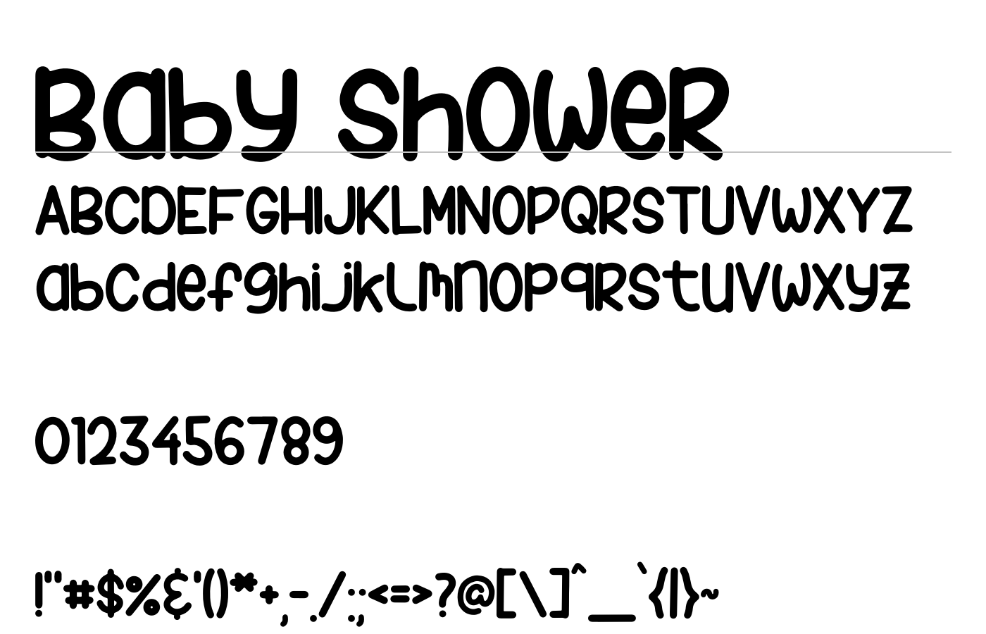 Baby Shower Font preview