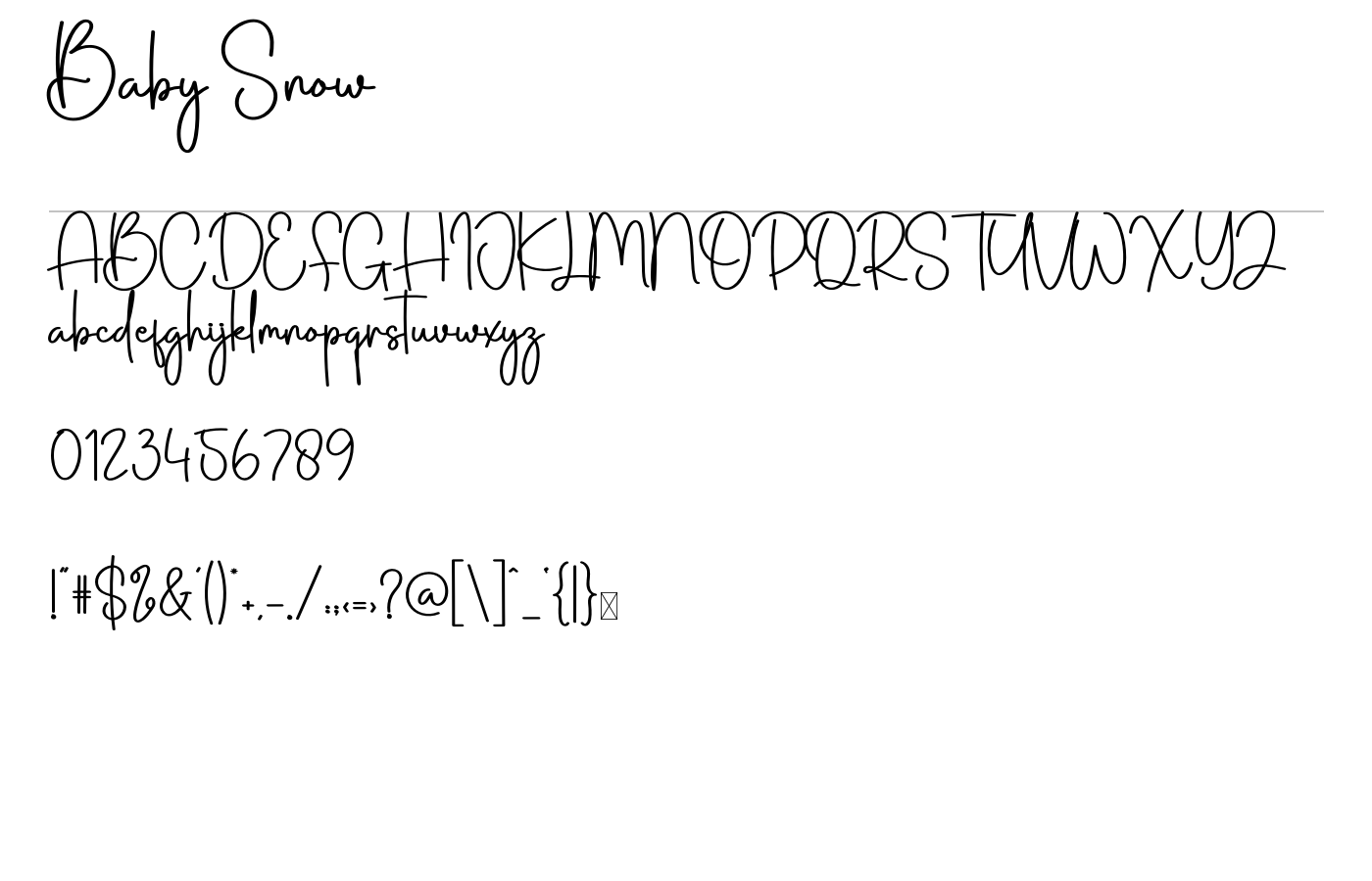 Baby Snow Font preview