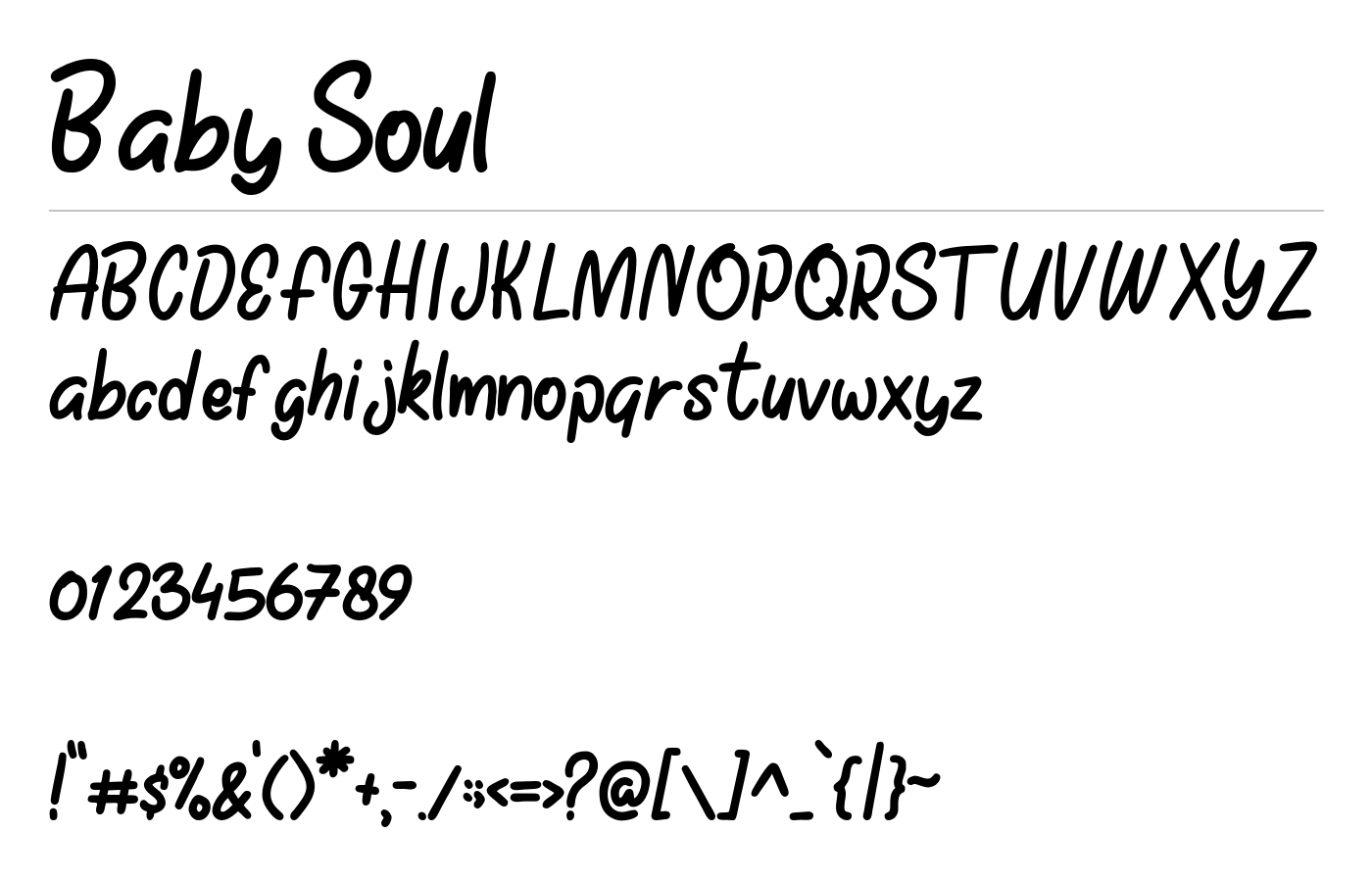 Baby Soul Font preview