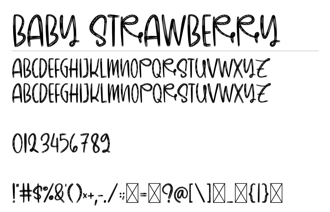 Baby Strawberry Font preview