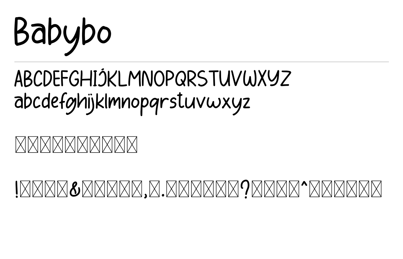 Babybo Font preview