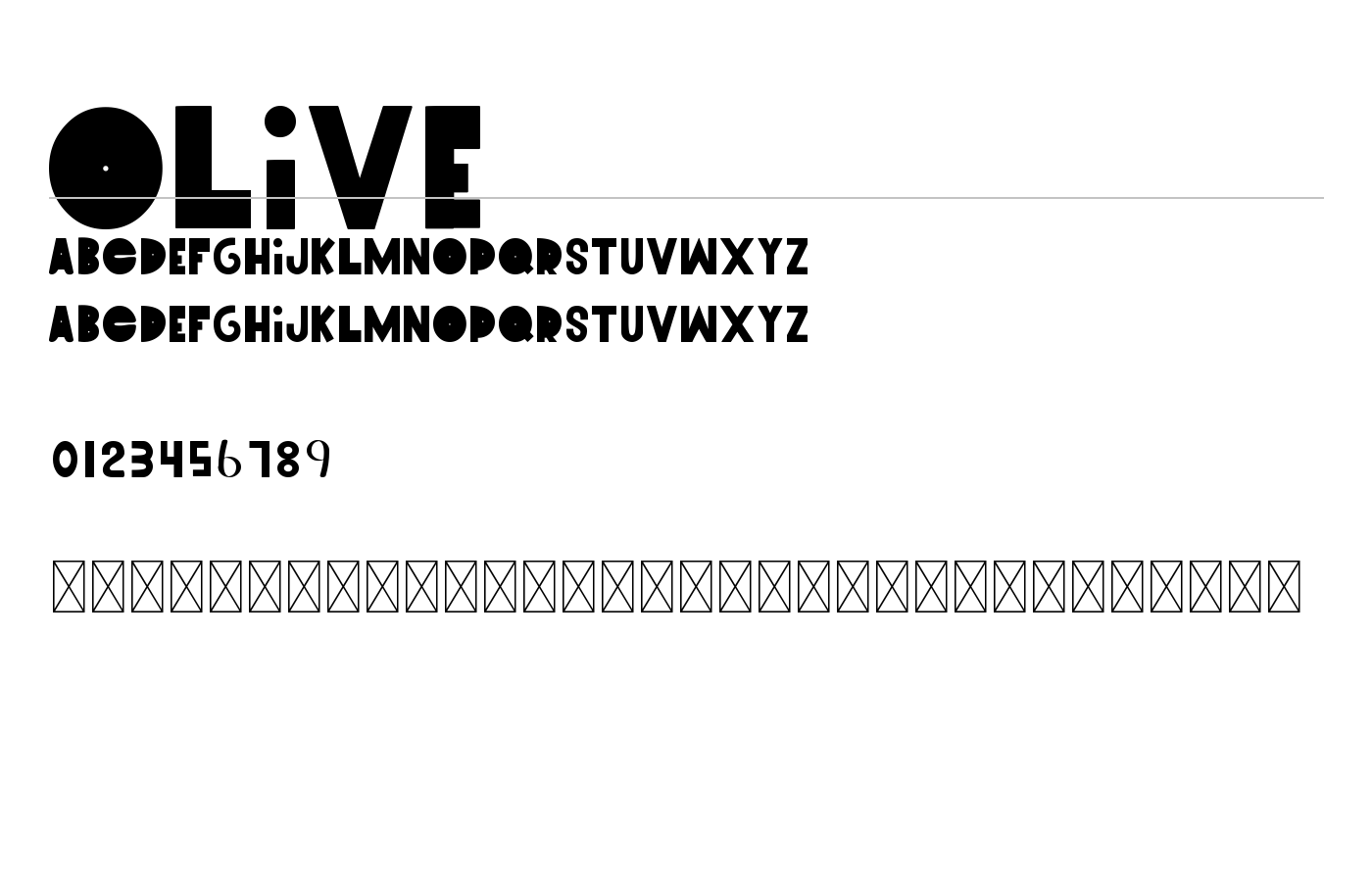 Olive Font preview