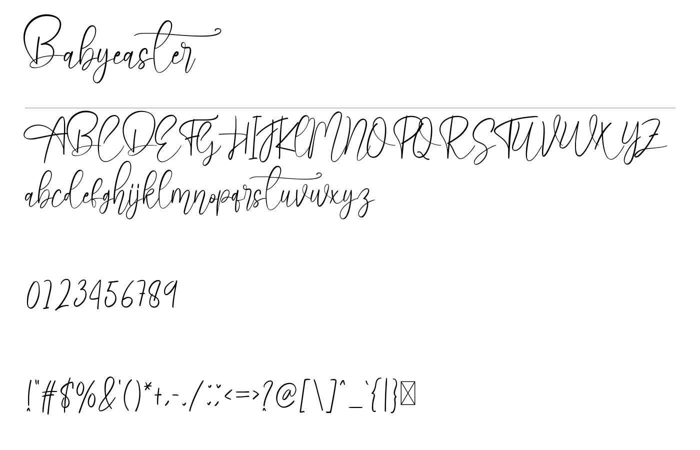 Babyeaster Font preview