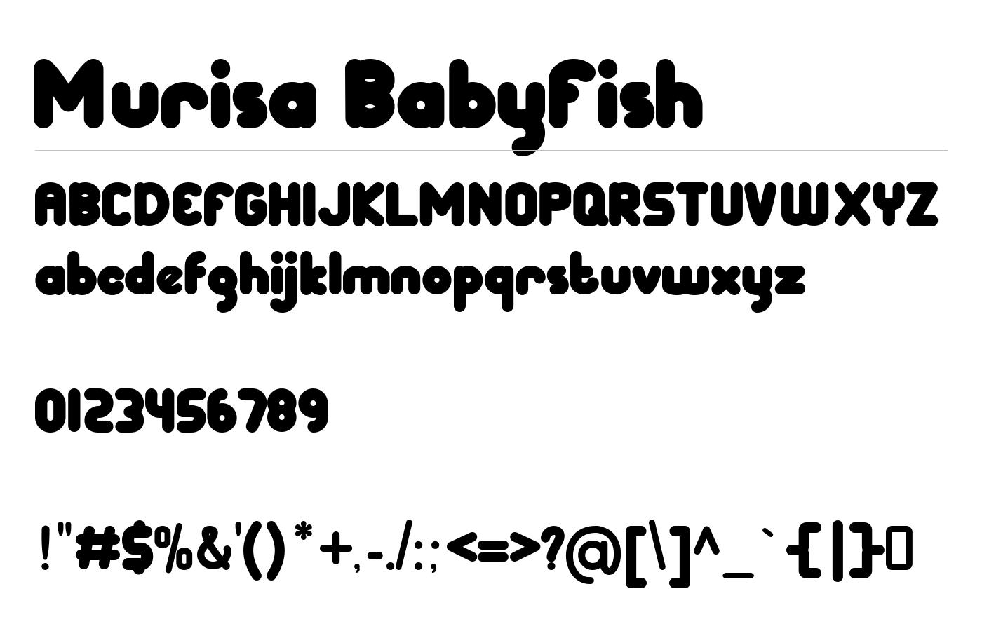 Murisa Babyfish Font preview
