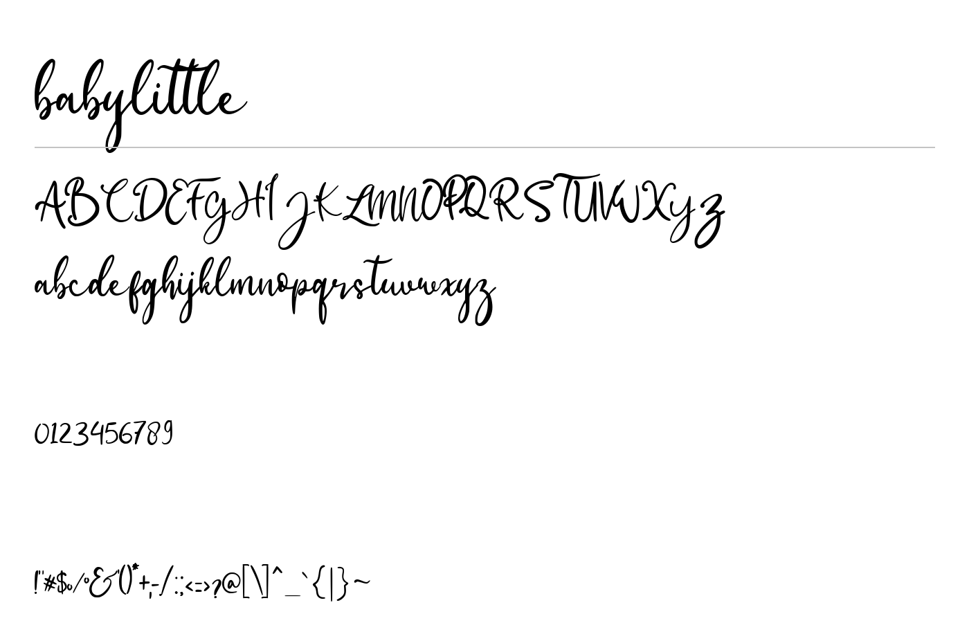 babylittle Font preview